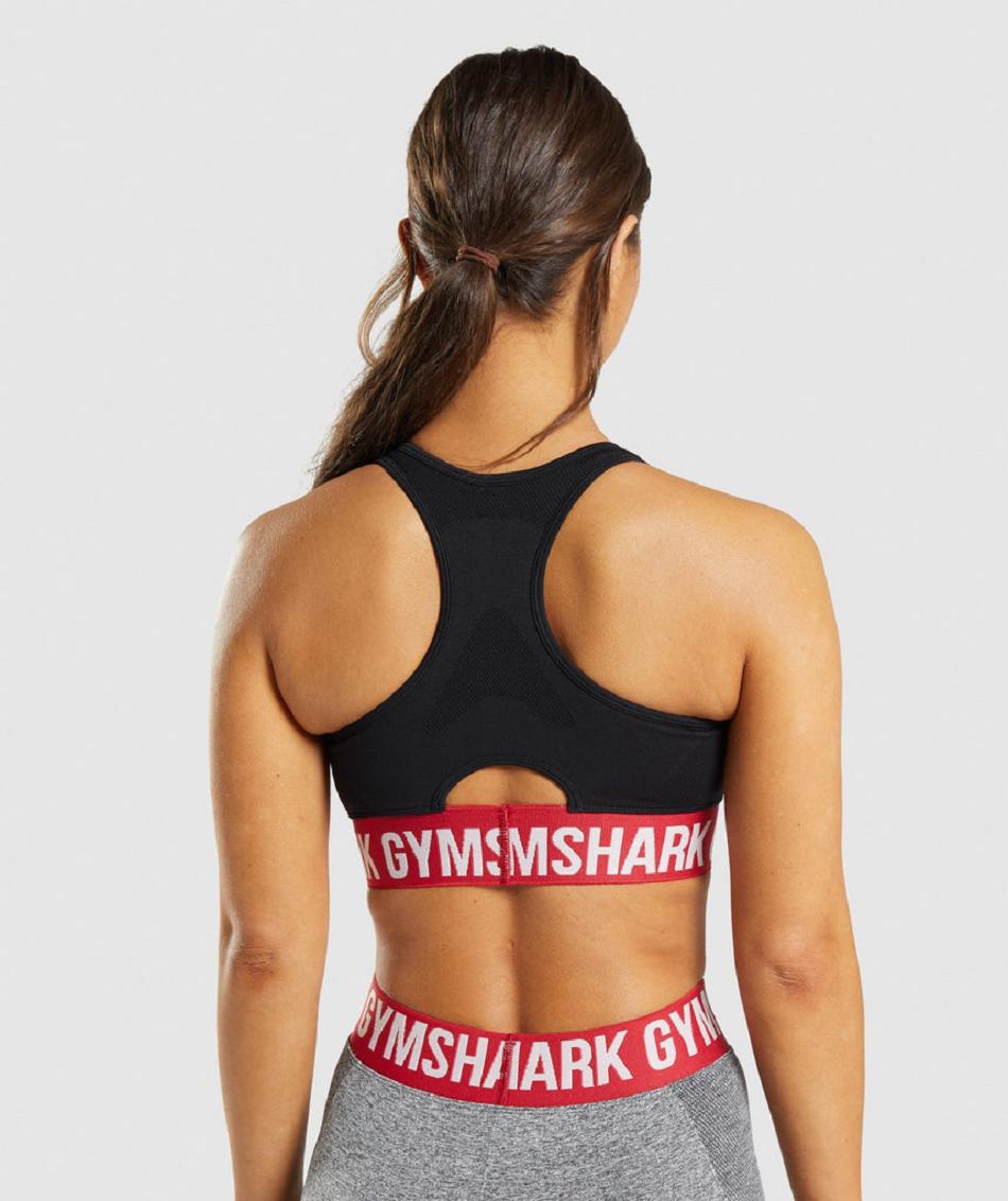 Gymshark Flex Ženske Sportski Grudnjak Crne | HR 3409HAP